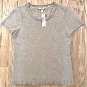 J.Crew Cashmere T-Shirt Relaxed Fit, Heather Stone, size XS, NWT